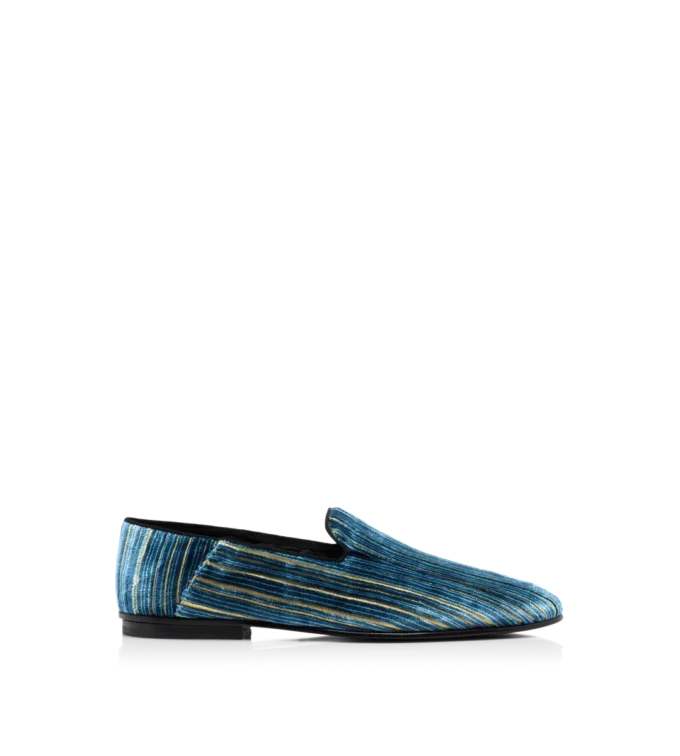Fluwelen jacquard Steven-slipper