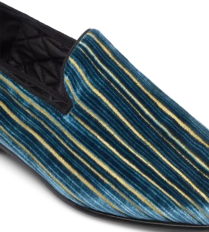 Fluwelen jacquard Steven-slipper
