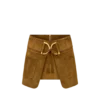 Fluwelen suède minirok met D-ringdetails