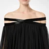 Geborduurde zijden chiffon off-shoulder avondjurk Geborduurde zijden chiffon off-shoulder avondjurk
