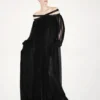 Geborduurde zijden chiffon off-shoulder avondjurk Geborduurde zijden chiffon off-shoulder avondjurk