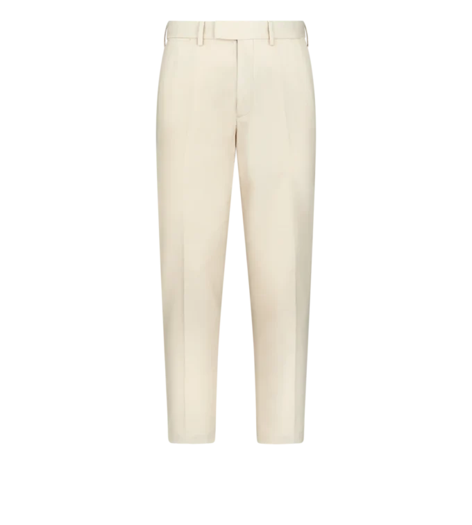 Geborstelde katoenen chino