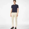 Geborstelde katoenen chino