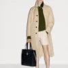 Geborstelde katoenen drill tailored shorts