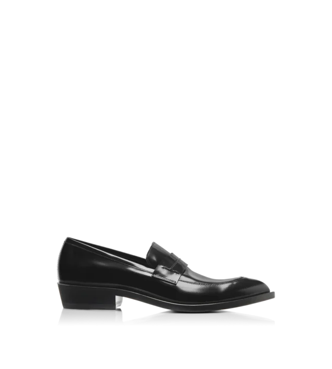 Geborstelde leren Eva-loafer Geborstelde leren Eva-loafer