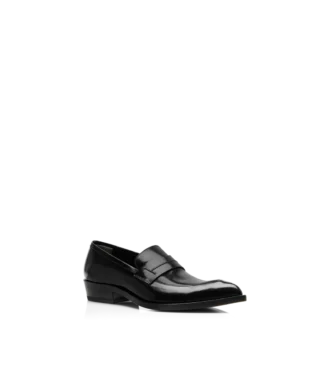 Geborstelde leren Eva-loafer