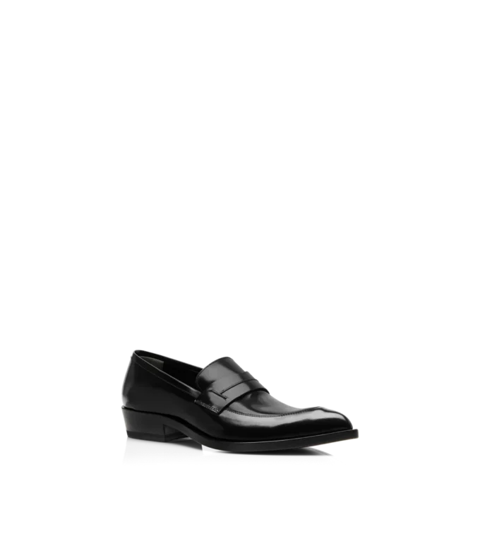 Geborstelde leren Eva-loafer Geborstelde leren Eva-loafer