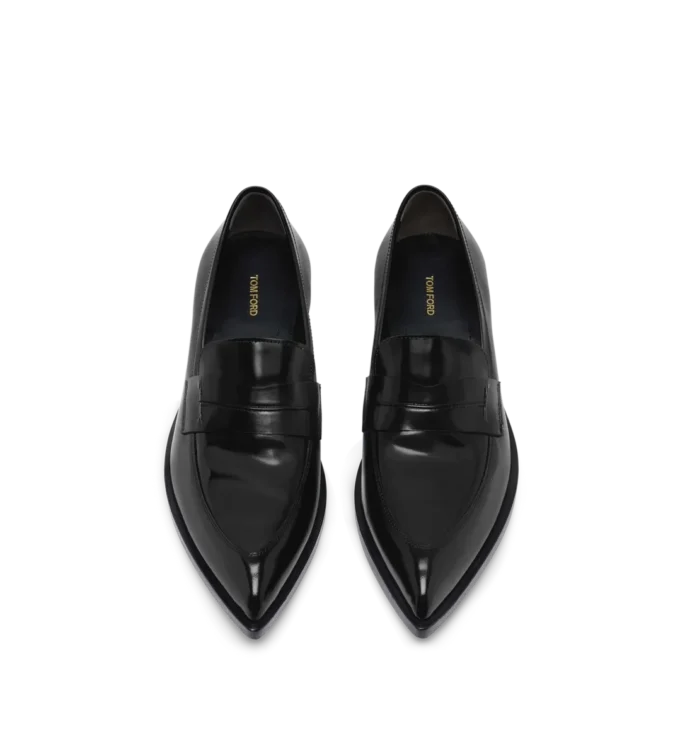 Geborstelde leren Eva-loafer Geborstelde leren Eva-loafer