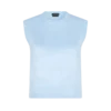 Geborstelde zijden jersey tanktop met ronde hals Geborstelde zijden jersey tanktop met ronde hals