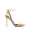 Gelamineerde nappa lederen Padlock Pointy Naked Sandal Gelamineerde nappa lederen Padlock Pointy Naked Sandal