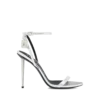 Gelamineerde nappa lederen Padlock Pointy Naked Sandal Gelamineerde nappa lederen Padlock Pointy Naked Sandal