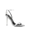 Gelamineerde nappa lederen Padlock Pointy Naked Sandal Gelamineerde nappa lederen Padlock Pointy Naked Sandal