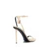 Gelamineerde nappa lederen Padlock Pointy Naked Sandal Gelamineerde nappa lederen Padlock Pointy Naked Sandal