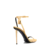 Gelamineerde nappa lederen Padlock Pointy Naked Sandal Gelamineerde nappa lederen Padlock Pointy Naked Sandal
