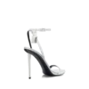 Gelamineerde nappa lederen Padlock Pointy Naked Sandal Gelamineerde nappa lederen Padlock Pointy Naked Sandal
