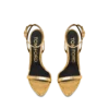Gelamineerde nappa lederen Padlock Pointy Naked Sandal Gelamineerde nappa lederen Padlock Pointy Naked Sandal