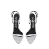 Gelamineerde nappa lederen Padlock Pointy Naked Sandal Gelamineerde nappa lederen Padlock Pointy Naked Sandal