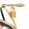 Gelamineerde nappa lederen Padlock Pointy Naked Sandal Gelamineerde nappa lederen Padlock Pointy Naked Sandal