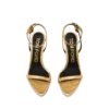 Gelamineerde nappa lederen padlock puntige sandalen 85 mm Gelamineerde nappa lederen padlock puntige sandalen 85 mm