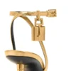 Gelamineerde nappa lederen padlock puntige sandalen 85 mm Gelamineerde nappa lederen padlock puntige sandalen 85 mm