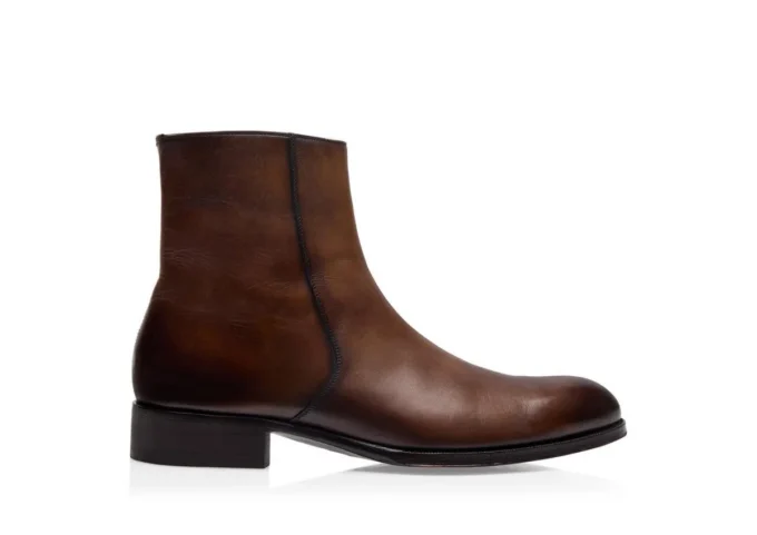 Gepolijste leren Edgar Zip Boot