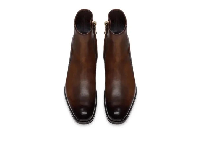 Gepolijste leren Edgar Zip Boot