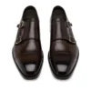 Gepolijste leren Elkan monk strap
