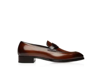 Gepolijste leren Elkan Twisted Band Loafer