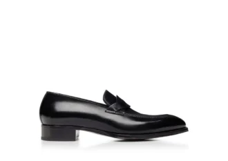Gepolijste leren Elkan Twisted Band Loafer