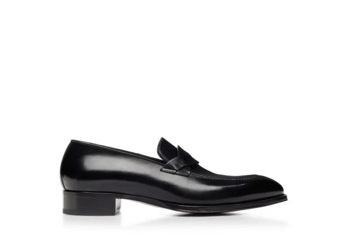 Gepolijste leren Elkan Twisted Band Loafer