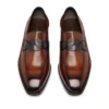 Gepolijste leren Elkan Twisted Band Loafer