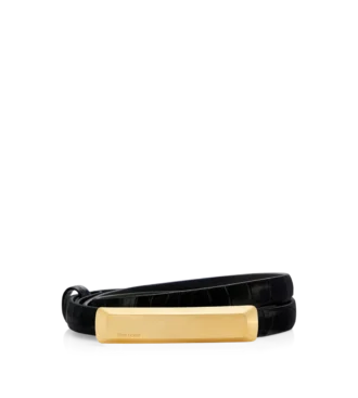 Gestempeld krokodillenleer 15 mm riem