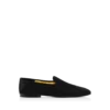 Gestreepte fluwelen Steven-slipper