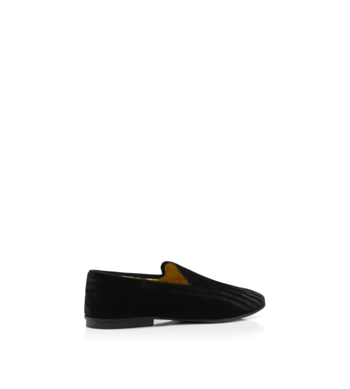 Gestreepte fluwelen Steven-slipper