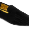 Gestreepte fluwelen Steven-slipper