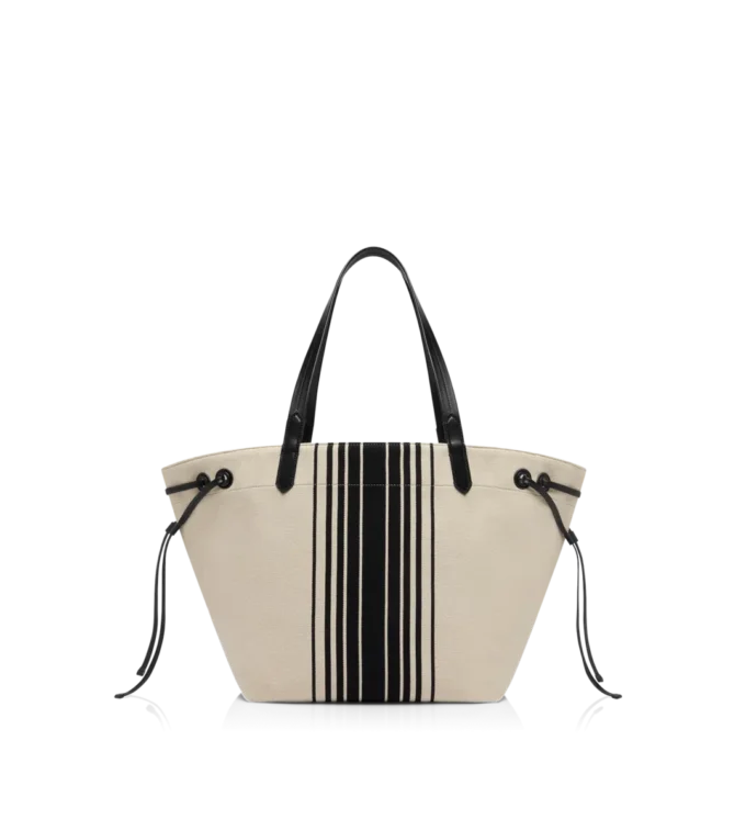 Gestreepte jacquard grote draagtas Gestreepte jacquard grote draagtas