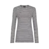 Gestreepte T-shirt met lange mouwen en geborduurd logo in dezelfde kleur