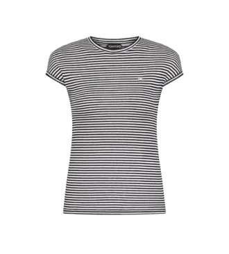 Gestreepte T-shirt met ton-sur-ton geborduurd TF-logo