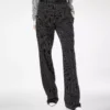 Gestreepte wollen katoenen Barathea relaxte geplooide rechte broek Gestreepte wollen katoenen Barathea relaxte geplooide rechte broek