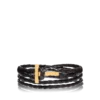 Gevlochten leren T-armband