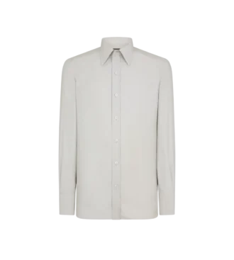 Gewassen twill slim fit overhemd
