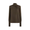 Gewassen zijden georgette blouse met lange mouwen Gewassen zijden georgette blouse met lange mouwen
