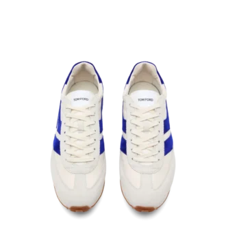 Gladde leren en suède Mick sneaker