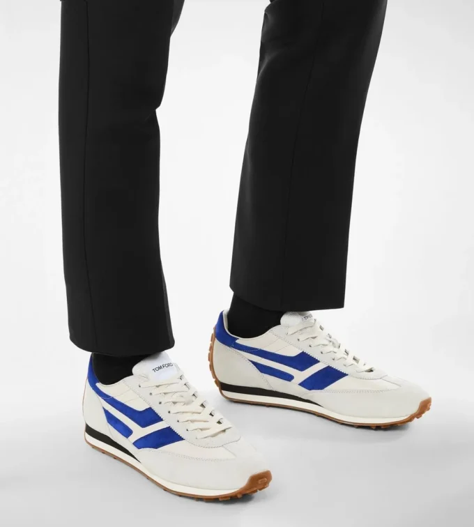 Gladde leren en suède Mick sneaker Gladde leren en suède Mick sneaker