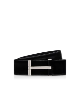 Gladde leren T-riem