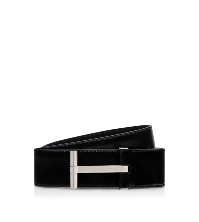 Gladde leren T-riem