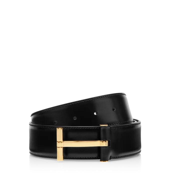 Gladde leren T-riem