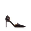 Glanzende Eva D’Orsay-pumps van gestempeld krokodillenleer Glanzende Eva D’Orsay-pumps van gestempeld krokodillenleer