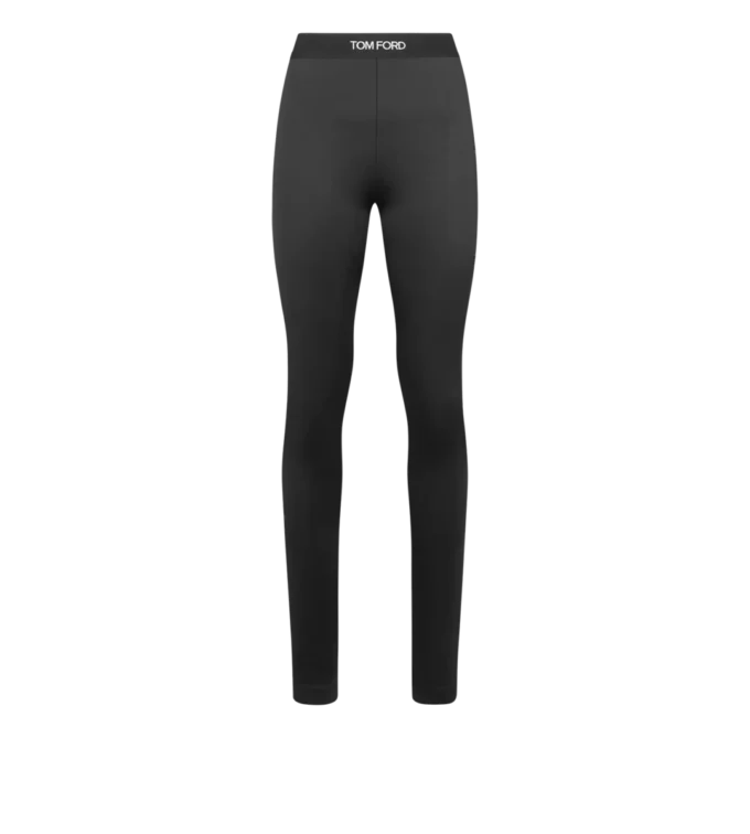 Glanzende jersey signature legging