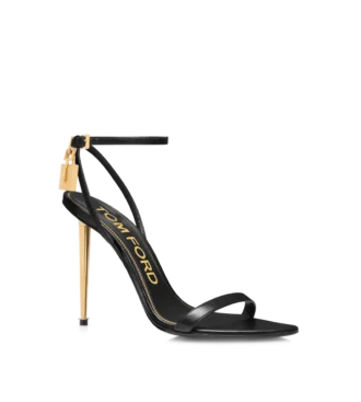 Glanzende leren sandalen met puntige neus en open hiel